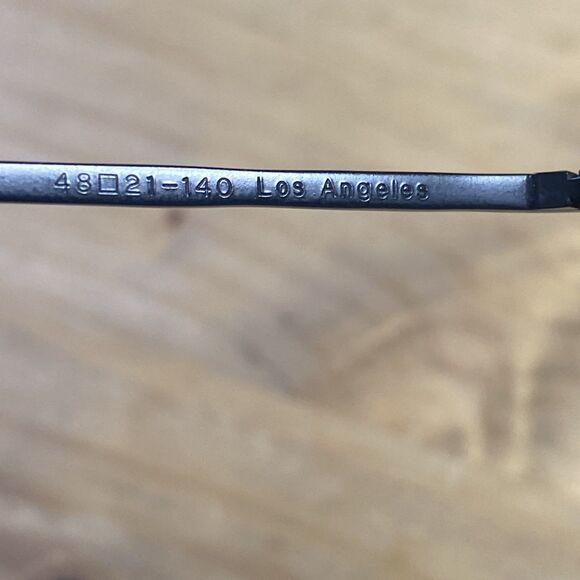 BADA Los Angeles Black Oval Eyeglass Frame Vtg Glasses 48-21 140 BL 1652 - Picture 5 of 11